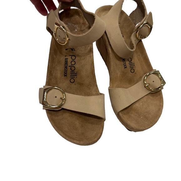 Birkentsock Papillio Women's Sz US 6-6.5 EU 37 Soley Ring Tan Sandals Wedge NEW! - Picture 3 of 10